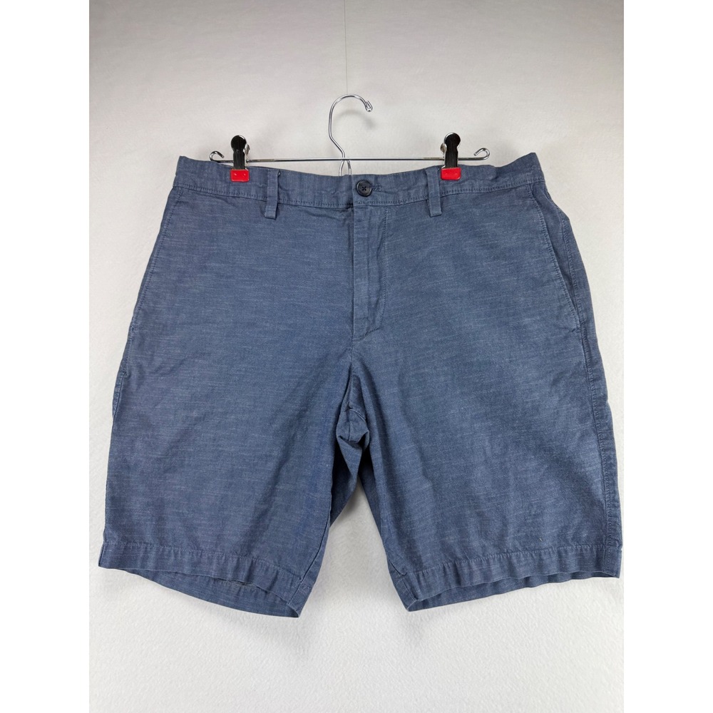 Banana Republic Aiden Shorts Mens 34 Blue Slim Fit Casual Cotton Chino